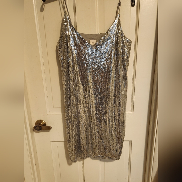 a new day Dresses & Skirts - A New Day Silver Sequin Dress ,Size XS
